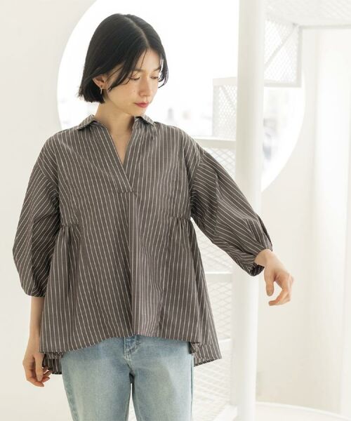 OPAQUE.CLIP / オペーク ドット クリップ シャツ・ブラウス | スキッパーペプラムブラウス【洗濯機OK】 | 詳細29