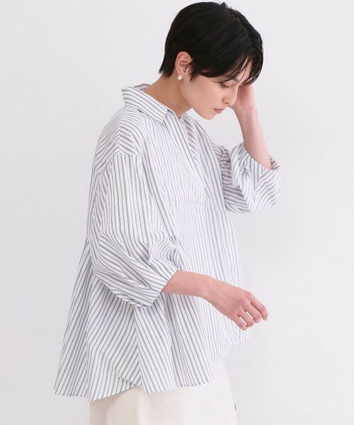 OPAQUE.CLIP / オペーク ドット クリップ シャツ・ブラウス | スキッパーペプラムブラウス【洗濯機OK】 | 詳細5