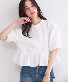 OPAQUE.CLIP / オペーク ドット クリップ シャツ・ブラウス | フリルペプラムシャツブラウス【洗濯機OK】