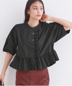 OPAQUE.CLIP / オペーク ドット クリップ シャツ・ブラウス | フリルペプラムシャツブラウス【洗濯機OK】