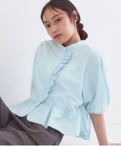 OPAQUE.CLIP / オペーク ドット クリップ シャツ・ブラウス | フリルペプラムシャツブラウス【洗濯機OK】