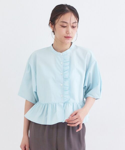 OPAQUE.CLIP / オペーク ドット クリップ シャツ・ブラウス | フリルペプラムシャツブラウス【洗濯機OK】 | 詳細13