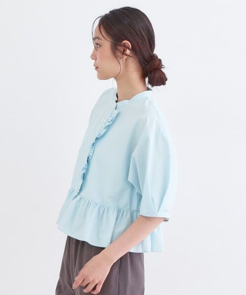 OPAQUE.CLIP / オペーク ドット クリップ シャツ・ブラウス | フリルペプラムシャツブラウス【洗濯機OK】 | 詳細14