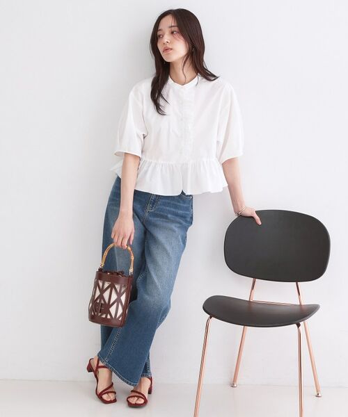 OPAQUE.CLIP / オペーク ドット クリップ シャツ・ブラウス | フリルペプラムシャツブラウス【洗濯機OK】 | 詳細2