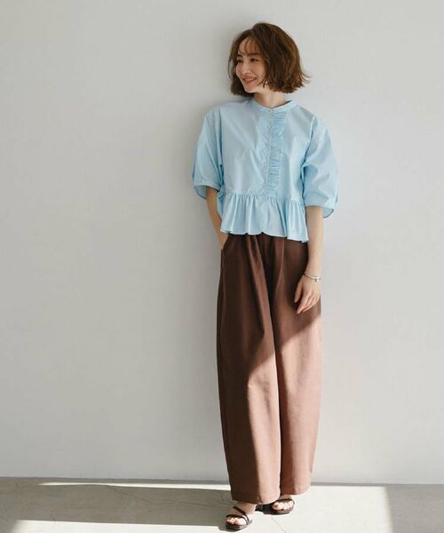 OPAQUE.CLIP / オペーク ドット クリップ シャツ・ブラウス | フリルペプラムシャツブラウス【洗濯機OK】 | 詳細20