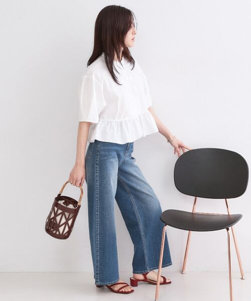 OPAQUE.CLIP / オペーク ドット クリップ シャツ・ブラウス | フリルペプラムシャツブラウス【洗濯機OK】 | 詳細3