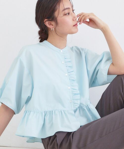 OPAQUE.CLIP / オペーク ドット クリップ シャツ・ブラウス | フリルペプラムシャツブラウス【洗濯機OK】 | 詳細9