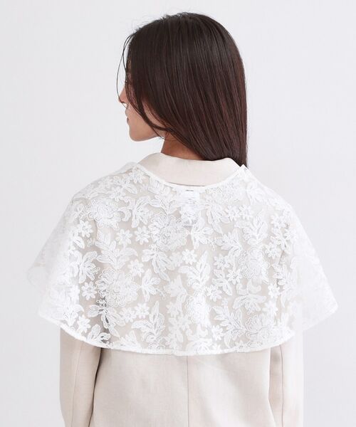 OPAQUE.CLIP / オペーク ドット クリップ マフラー・ショール・スヌード・ストール | 刺繍レースケープ【洗濯機OK】 | 詳細14