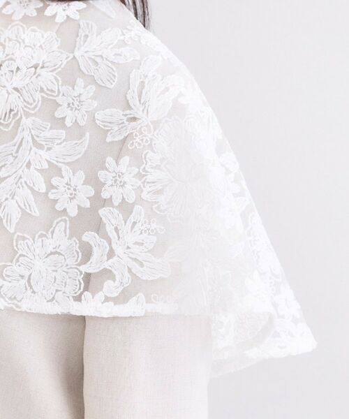 OPAQUE.CLIP / オペーク ドット クリップ マフラー・ショール・スヌード・ストール | 刺繍レースケープ【洗濯機OK】 | 詳細16