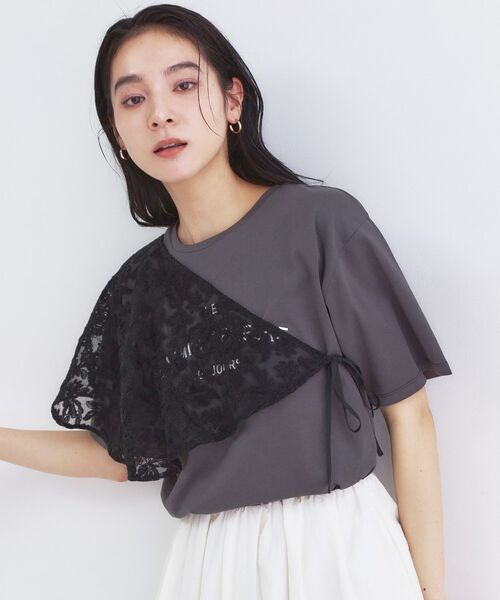 OPAQUE.CLIP / オペーク ドット クリップ マフラー・ショール・スヌード・ストール | 刺繍レースケープ【洗濯機OK】 | 詳細5