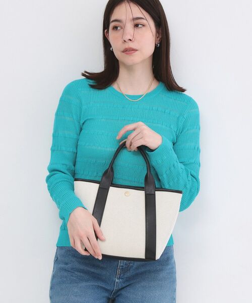 OPAQUE.CLIP / オペーク ドット クリップ トートバッグ | 【2WAY】キャンバス×合皮コンビミドルトート | 詳細3