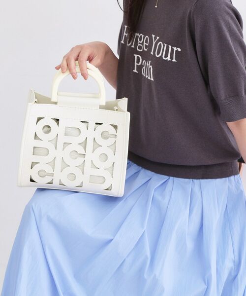 OPAQUE.CLIP / オペーク ドット クリップ トートバッグ | 2WAYパンチングショルダートート（アイボリー(004)）