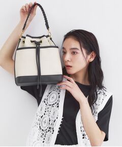 OPAQUE.CLIP / オペーク ドット クリップ ショルダーバッグ | 2WAY素材アソート巾着ショルダーバッグ