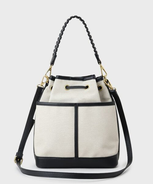 OPAQUE.CLIP / オペーク ドット クリップ ショルダーバッグ | 2WAY素材アソート巾着ショルダーバッグ | 詳細11