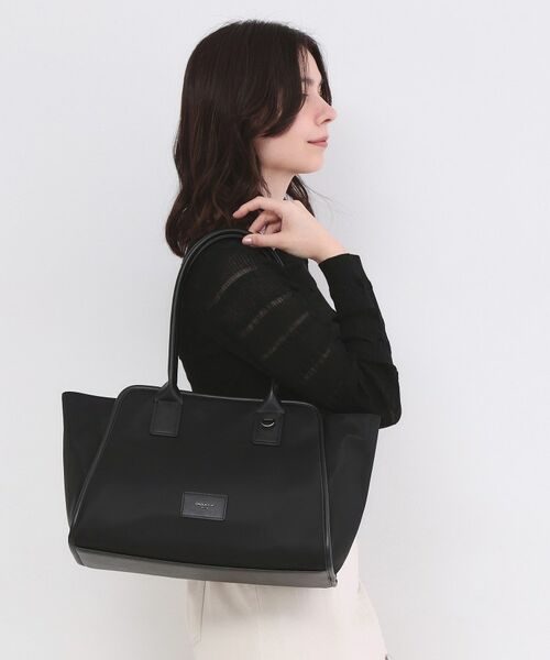 OPAQUE.CLIP / オペーク ドット クリップ トートバッグ | 合皮パイピングワイドトート | 詳細1