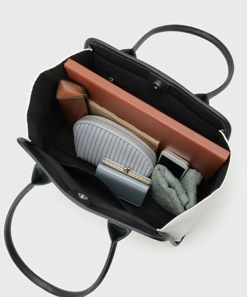 OPAQUE.CLIP / オペーク ドット クリップ トートバッグ | 合皮パイピングワイドトート | 詳細12