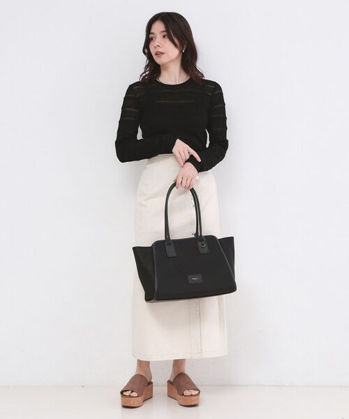 OPAQUE.CLIP / オペーク ドット クリップ トートバッグ | 合皮パイピングワイドトート | 詳細2