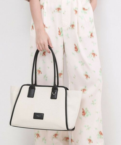 OPAQUE.CLIP / オペーク ドット クリップ トートバッグ | 合皮パイピングワイドトート | 詳細3