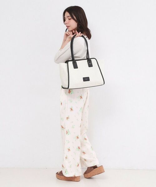 OPAQUE.CLIP / オペーク ドット クリップ トートバッグ | 合皮パイピングワイドトート | 詳細4