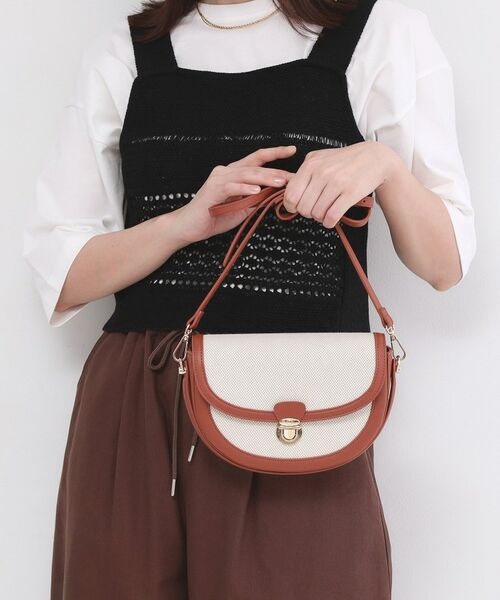 OPAQUE.CLIP / オペーク ドット クリップ ショルダーバッグ | 【2WAY】キャンバス×合皮コンビフロントデザインバッグ | 詳細1