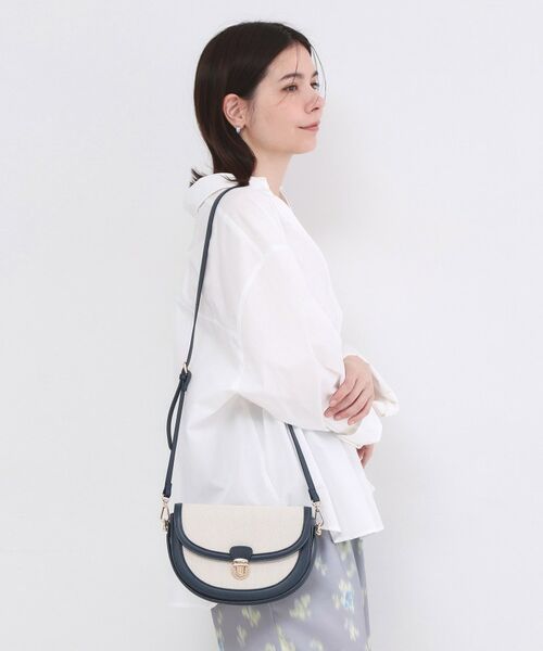 OPAQUE.CLIP / オペーク ドット クリップ ショルダーバッグ | 【2WAY】キャンバス×合皮コンビフロントデザインバッグ | 詳細4