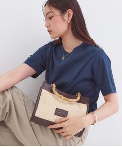 OPAQUE.CLIP / オペーク ドット クリップ トートバッグ | バンブーハンドルスクエアミドルトートバッグ【2WAY】