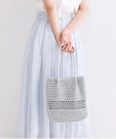 OPAQUE.CLIP / オペーク ドット クリップ トートバッグ | カギ針ラメデザインミドルバッグ