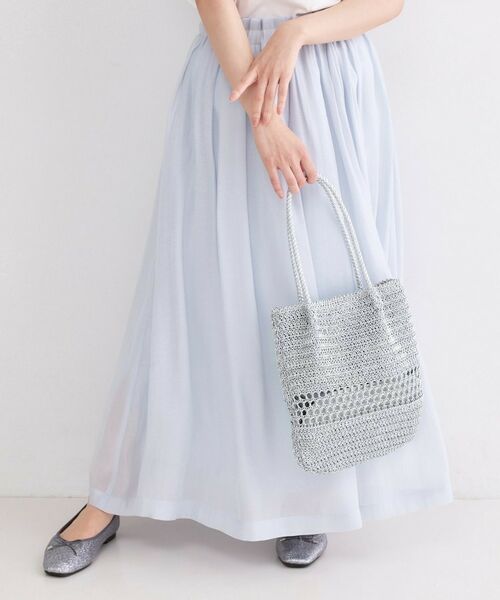 OPAQUE.CLIP / オペーク ドット クリップ トートバッグ | カギ針ラメデザインミドルバッグ | 詳細1