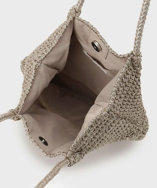 OPAQUE.CLIP / オペーク ドット クリップ トートバッグ | カギ針ラメデザインミドルバッグ | 詳細14
