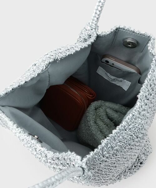 OPAQUE.CLIP / オペーク ドット クリップ トートバッグ | カギ針ラメデザインミドルバッグ | 詳細16