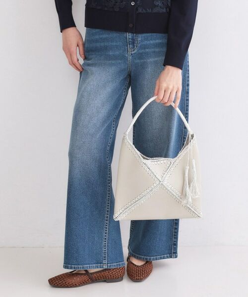 OPAQUE.CLIP / オペーク ドット クリップ ハンドバッグ | ラメコンビデザインハンドバッグ | 詳細1