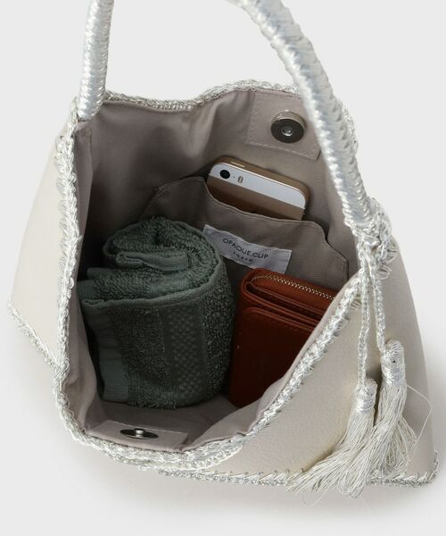 OPAQUE.CLIP / オペーク ドット クリップ ハンドバッグ | ラメコンビデザインハンドバッグ | 詳細12