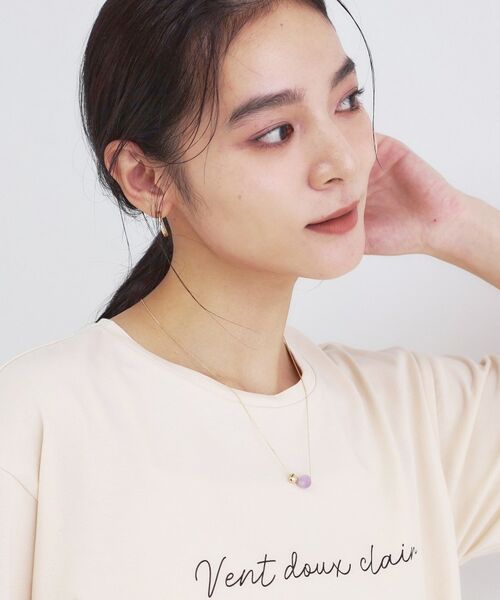 OPAQUE.CLIP / オペーク ドット クリップ ネックレス・ペンダント・チョーカー | 天然石×メタルスライドネックレス | 詳細5