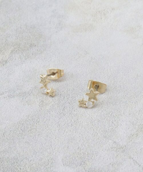 OPAQUE.CLIP / オペーク ドット クリップ ピアス・イヤリング | 星型ビジューミニピアス（ゴールド(007)）
