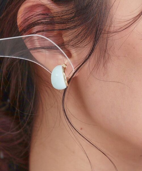 OPAQUE.CLIP / オペーク ドット クリップ ピアス・イヤリング | エポ乳白カラーピアス | 詳細4