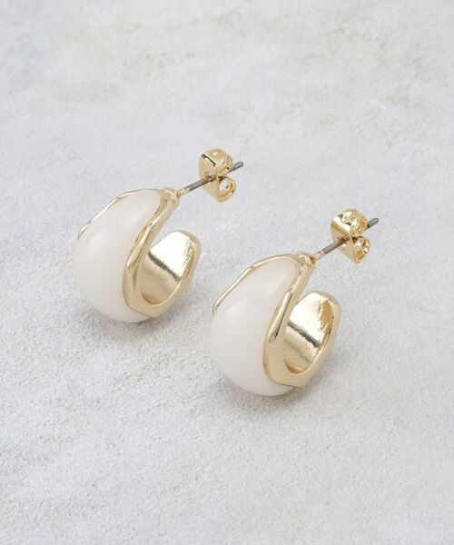 OPAQUE.CLIP / オペーク ドット クリップ ピアス・イヤリング | エポ乳白カラーピアス（オフホワイト(003)）