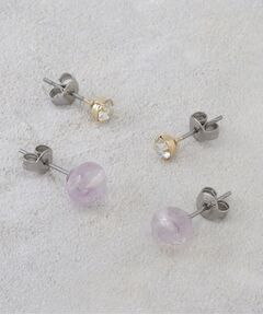 OPAQUE.CLIP / オペーク ドット クリップ ピアス・イヤリング | 天然石×ビジューピアスSET