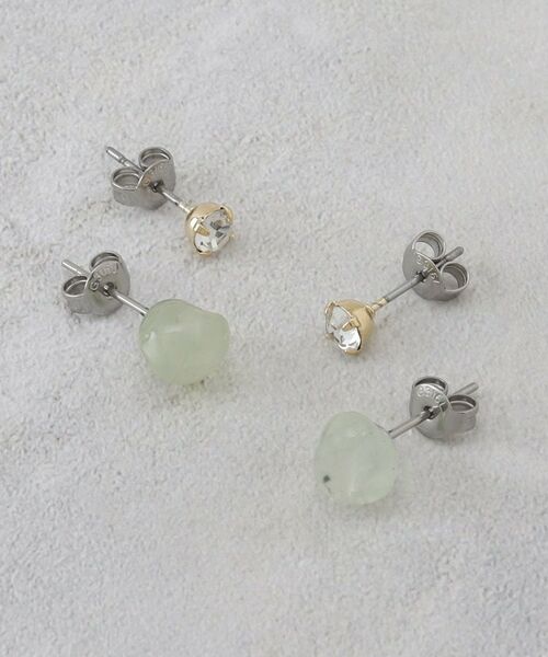 OPAQUE.CLIP / オペーク ドット クリップ ピアス・イヤリング | 天然石×ビジューピアスSET | 詳細1