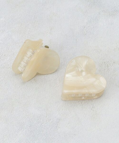 OPAQUE.CLIP / オペーク ドット クリップ ヘアアクセサリー | ハートミニクリップセット（アイボリー(004)）