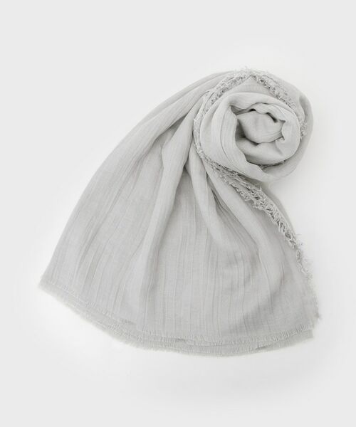 OPAQUE.CLIP / オペーク ドット クリップ マフラー・ショール・スヌード・ストール | 大判シアーストール（グレー(012)）