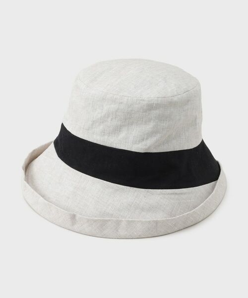 OPAQUE.CLIP / オペーク ドット クリップ ハット | リネンバイカラーハット（ブラック(119)）