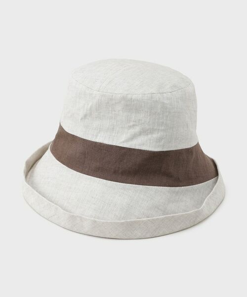 OPAQUE.CLIP / オペーク ドット クリップ ハット | リネンバイカラーハット（ブラウン(143)）