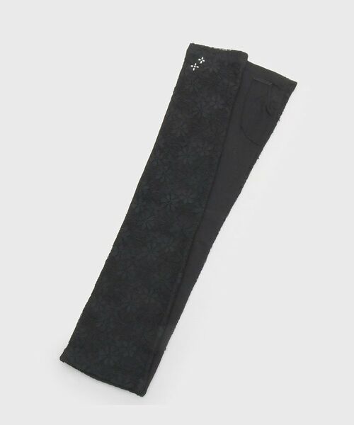 OPAQUE.CLIP / オペーク ドット クリップ 手袋 | レースデザインアームカバー【UVケア／接触冷感】（ブラック(019)）