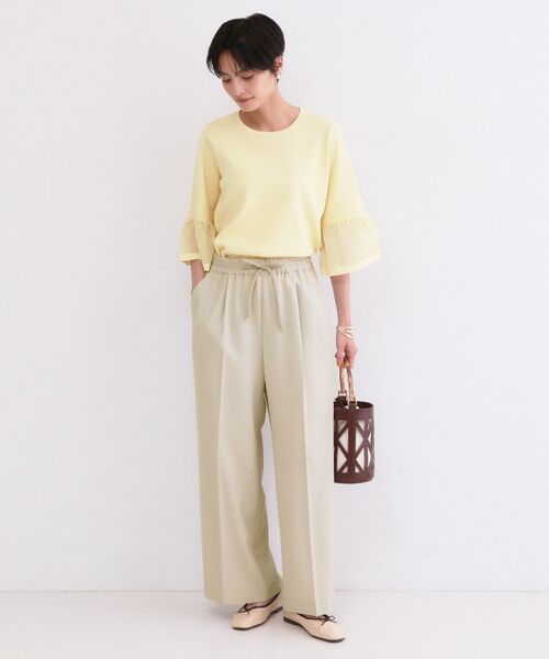 OPAQUE.CLIP / オペーク ドット クリップ パンツ | ストレッチ美脚イージーワイドパンツ/セットアップ対応可【洗濯機OK/防シワ加工】 | 詳細10