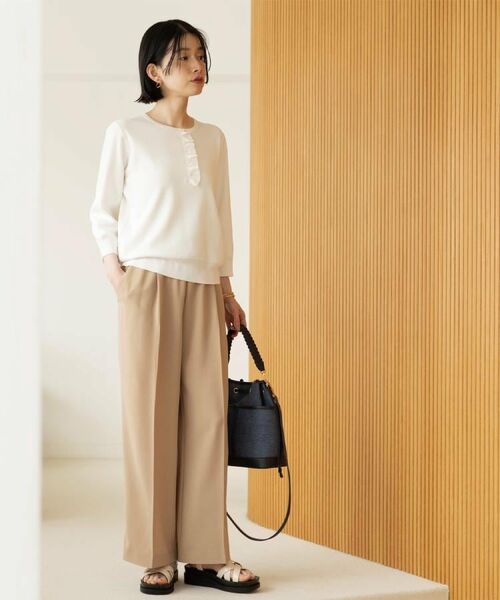 OPAQUE.CLIP / オペーク ドット クリップ パンツ | 美脚イージーワイドパンツ【洗濯機OK/防シワ加工/ストレッチ】《SS～LL/5col/セットアップ対応可》 | 詳細28