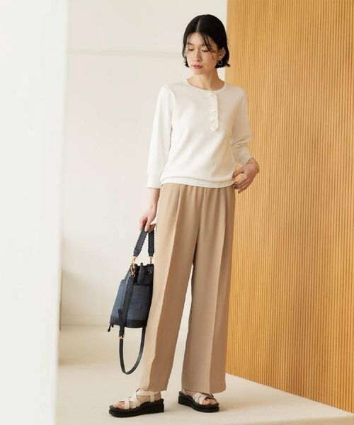 OPAQUE.CLIP / オペーク ドット クリップ パンツ | 美脚イージーワイドパンツ【洗濯機OK/防シワ加工/ストレッチ】《SS～LL/5col/セットアップ対応可》 | 詳細29