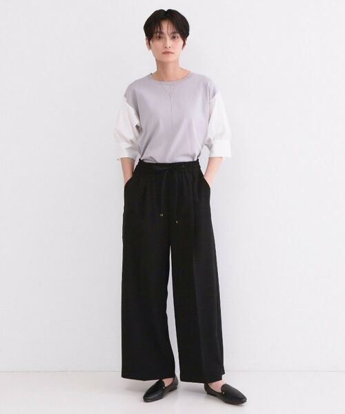 OPAQUE.CLIP / オペーク ドット クリップ パンツ | ストレッチ美脚イージーワイドパンツ/セットアップ対応可【洗濯機OK/防シワ加工】 | 詳細6