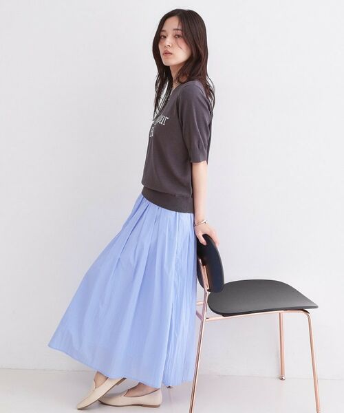 OPAQUE.CLIP / オペーク ドット クリップ ロング・マキシ丈スカート | シアーヴィンテージイージーフレアスカート【洗濯機OK】 | 詳細10