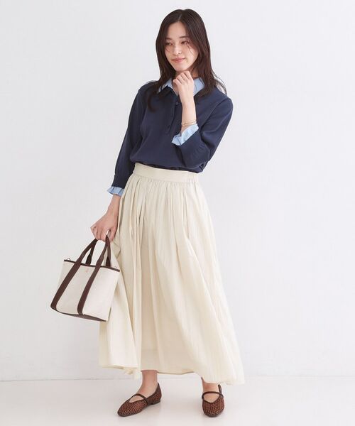 OPAQUE.CLIP / オペーク ドット クリップ ロング・マキシ丈スカート | シアーヴィンテージイージーフレアスカート【洗濯機OK】 | 詳細2