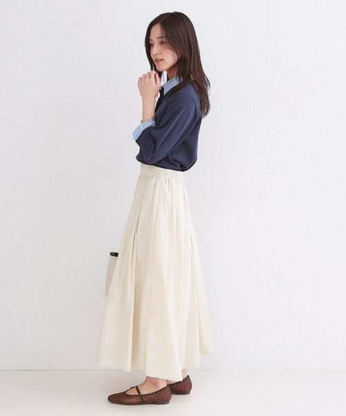 OPAQUE.CLIP / オペーク ドット クリップ ロング・マキシ丈スカート | シアーヴィンテージイージーフレアスカート【洗濯機OK】 | 詳細3